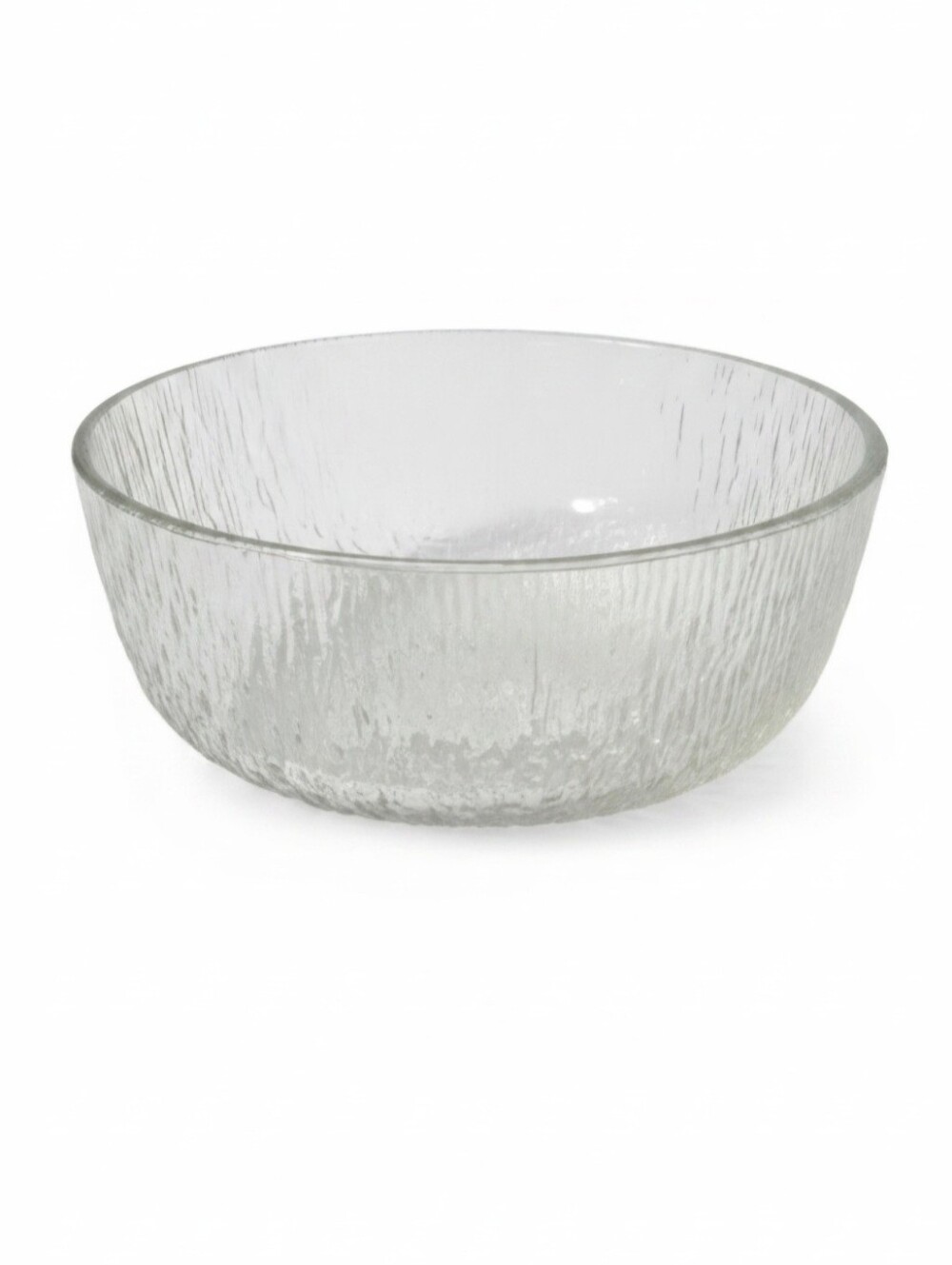 Vtg Indiana Glass Iced Textured Bark Serving Bowl